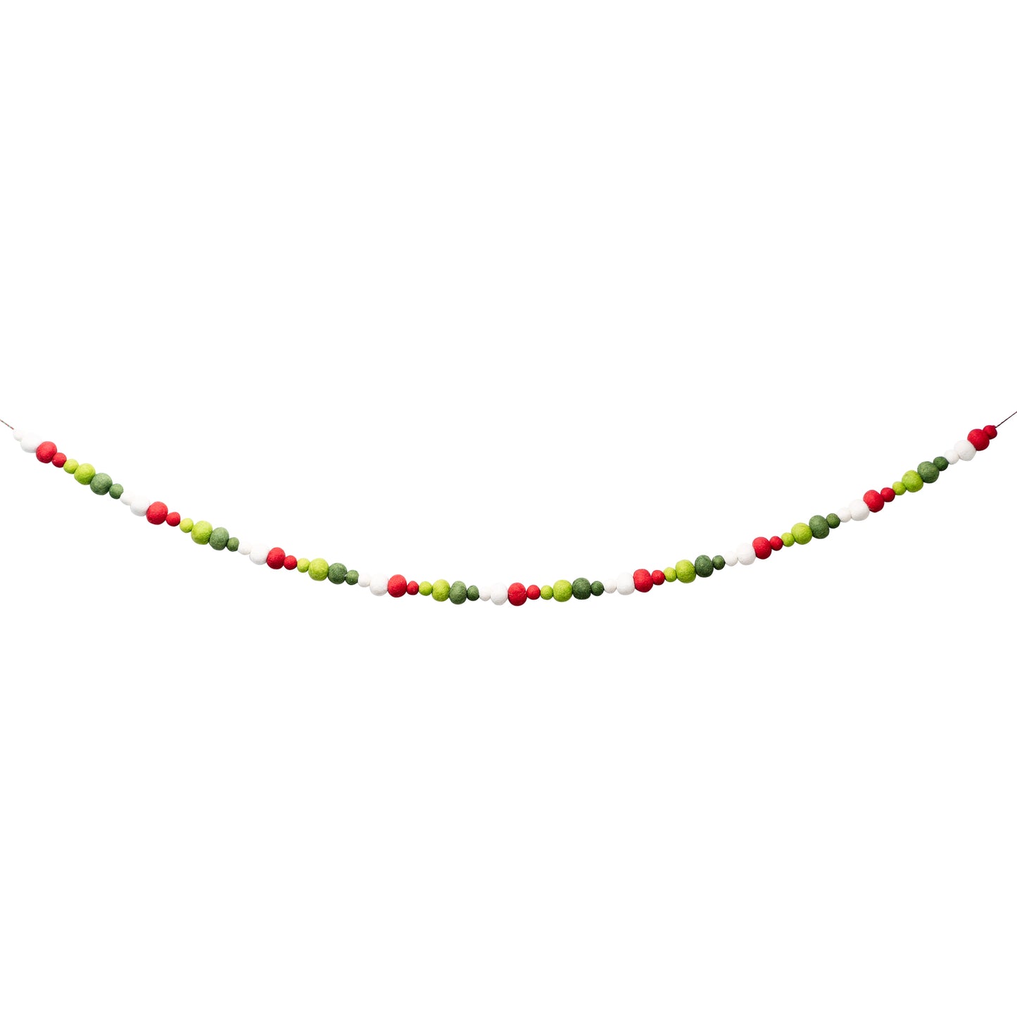 72" Red and Green Felt Garland