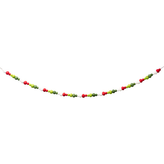 72" Red and Green Felt Garland