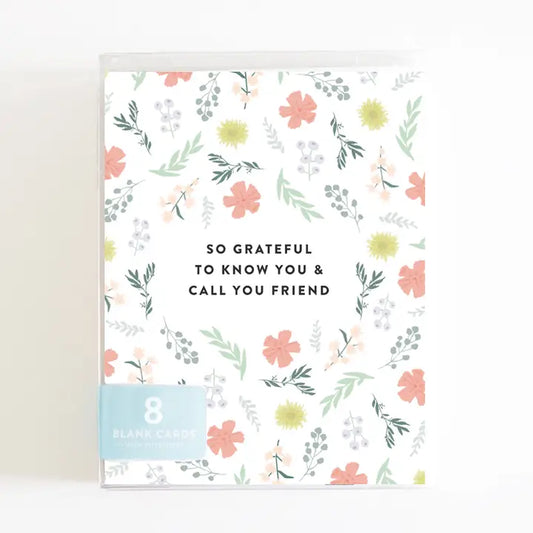 Boxed Cards - Grateful To Know You Friend