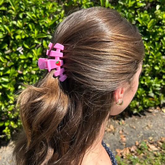 Small Classic Hair Clip - Handpicked Strawberry