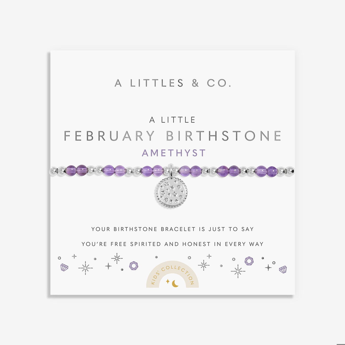 Kids' A Little Bracelet Birthstone - February