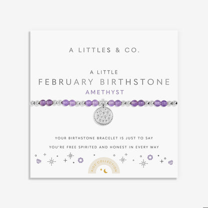 Kids' A Little Bracelet Birthstone - February