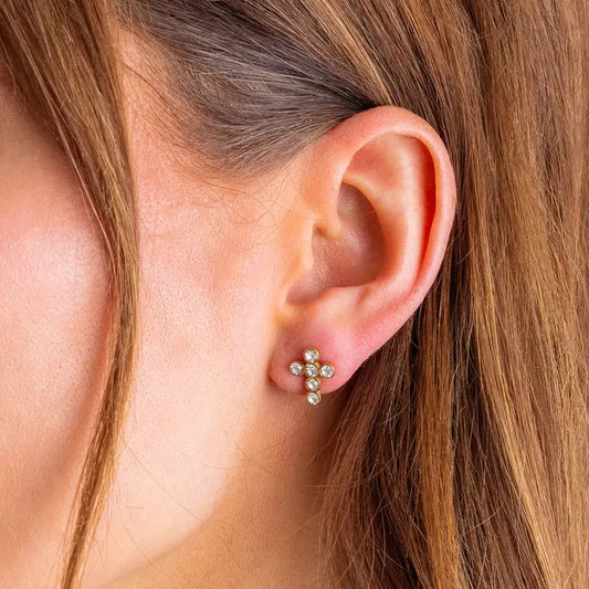 Stud Earrings - Crystal Stud - Faith