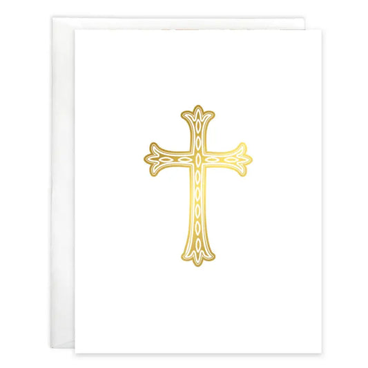 Greeting Card - Gold Cross