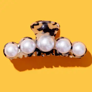 Claw Clip - Blonde Tortoise + Pearl