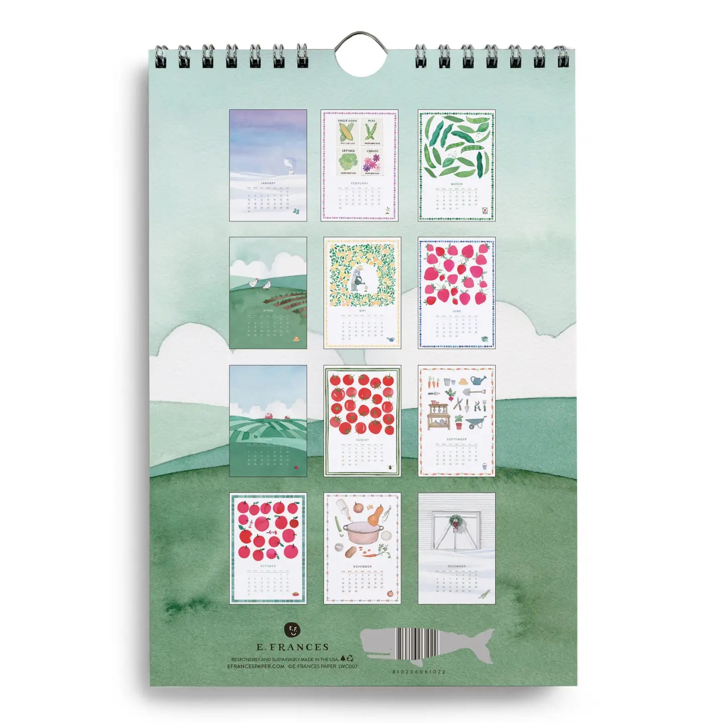 A Year in the Garden 2027 Wall Calendar, 6" X 9"