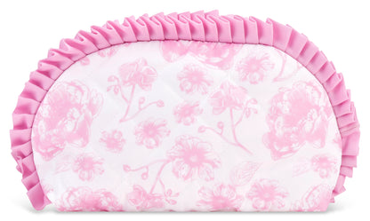 Pretty Pink Toile Oval Cosmetic Bag