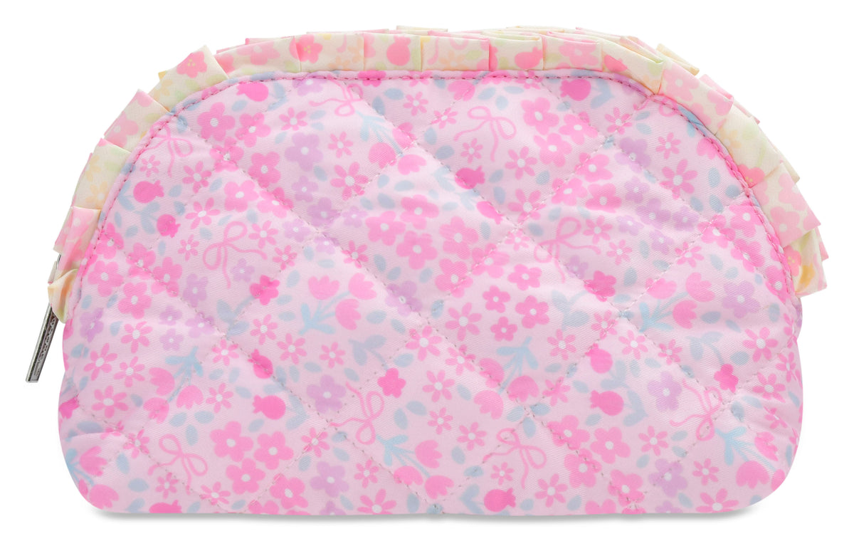 Ditsy Patchwork Oval Cosmetic Bag