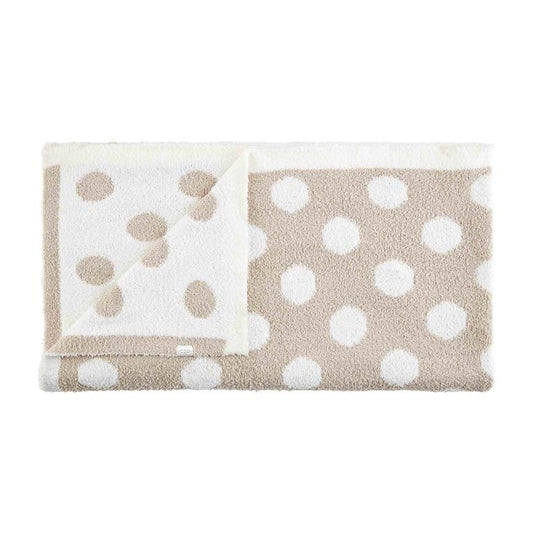 Polka Dot Chenille Blanket | Tan