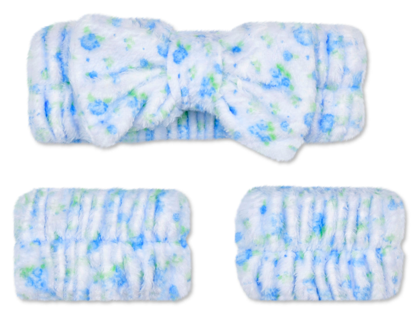Blue Ditsy Spa Set