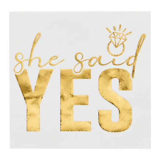Cocktail Napkins - She Said Yes