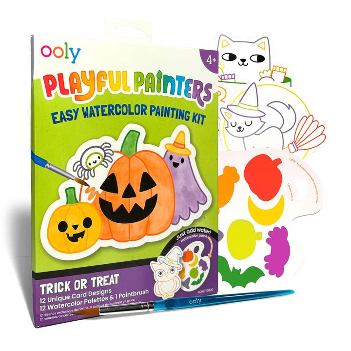 Playful Painters Easy Watercolor Painting Kit - Trick or Treat