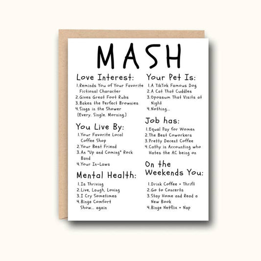 MASH Greeting Card