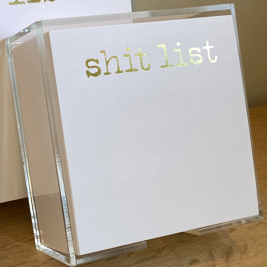 Gold Foil Shit List - Paddie
