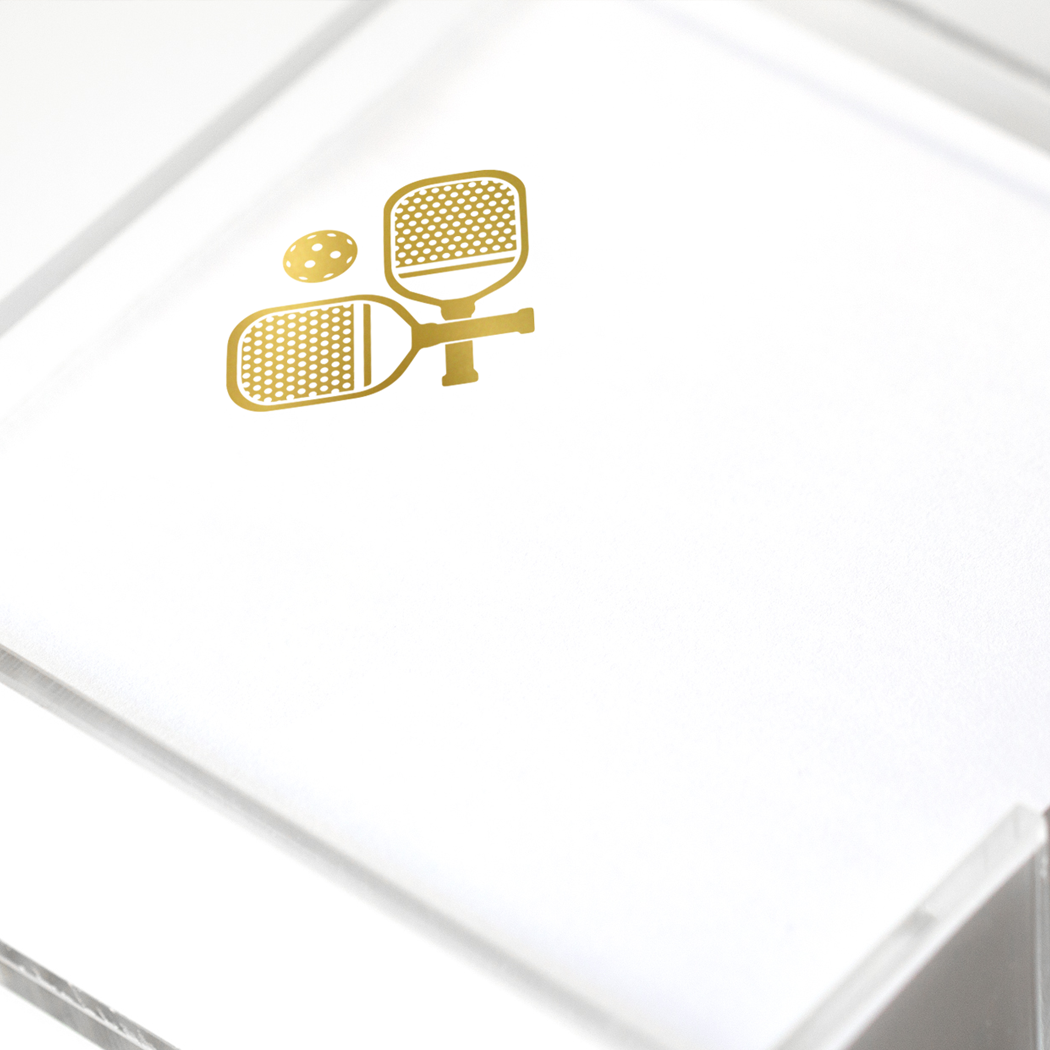 Notepad - Gold Foil Pickleball - Paddie