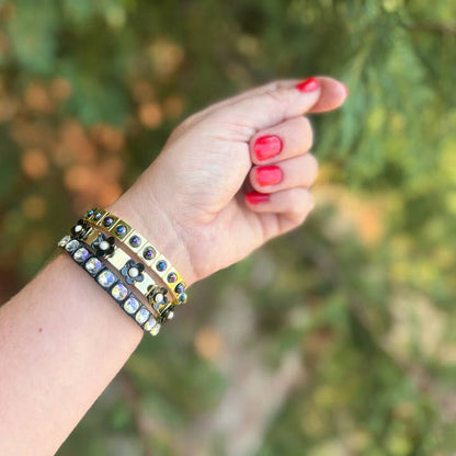 Bracelet Set - Poppy Black + Gold