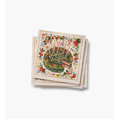 Cocktail Napkins - Floral Cake