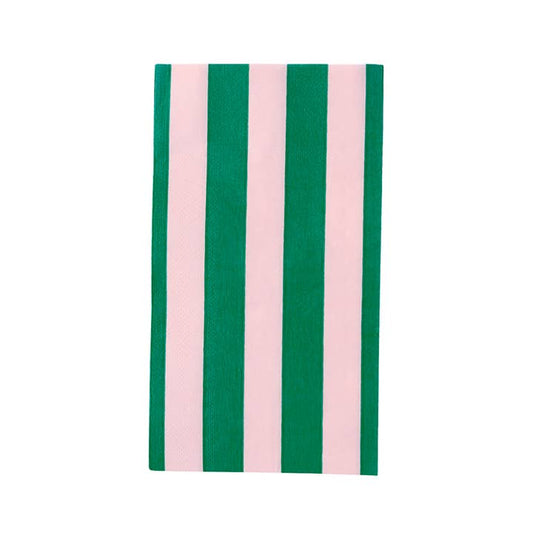 Guest Towels - Pink & Green Cabana Stripe
