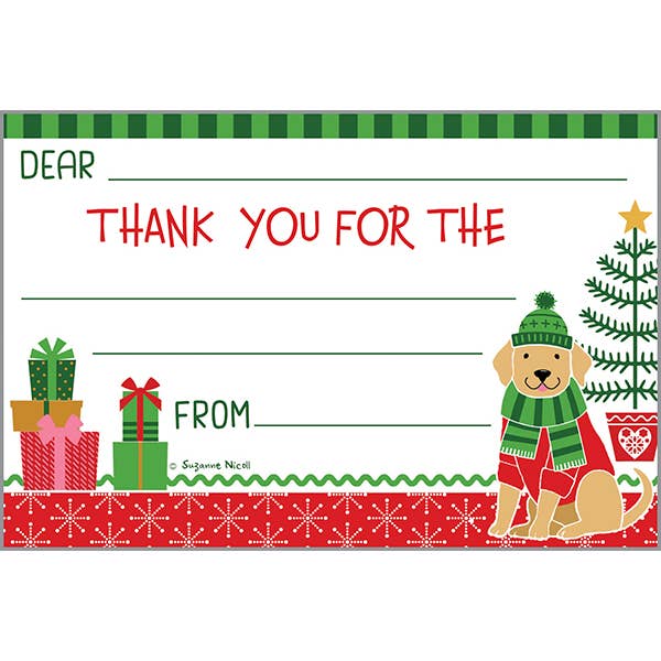 Holiday Kids Thank You Postcard - Christmas Dog