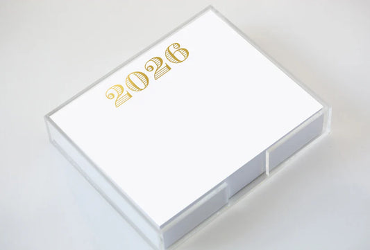 Notepad - Gold Foil Wreath 2026