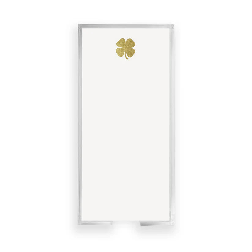 Buck Notepad - Gold Foil Clover