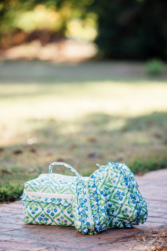 Cosmetic Bags Set - Jardin Bleu
