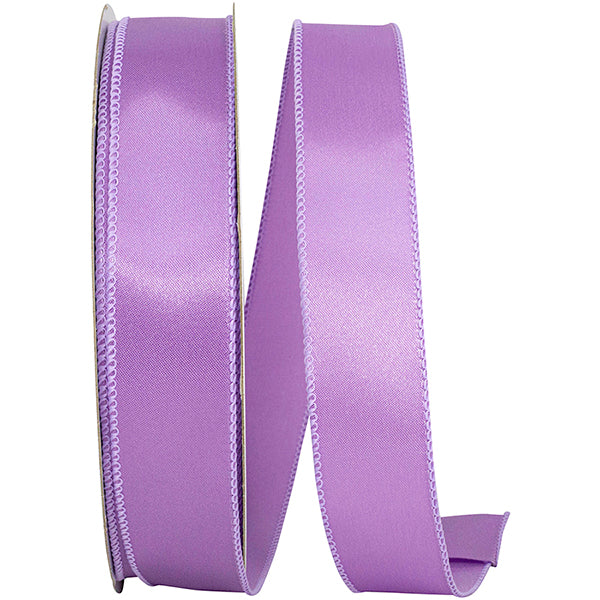 Satin Value Wired Edge Ribbon | Lavender, 1-1/2 Inch, 50 Yards