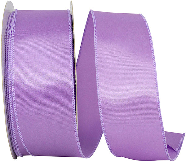 Satin Value Wired Edge Ribbon | Lavender, 2-1/2 Inch, 50 Yards