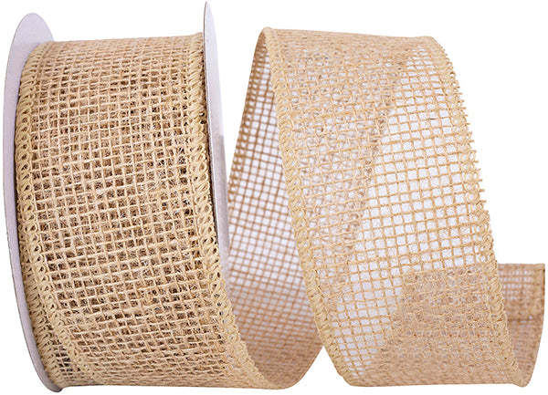 Burlap Open Weave Ribbon | Natural, 2.5", 10 yards