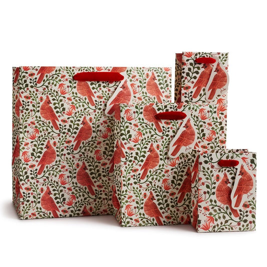 Large Gift Bag - Christmas Cardinals