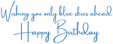 Birthday Card - Blue Skies Foil