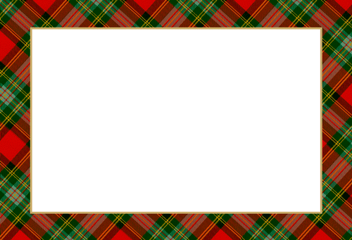 Place Cards - Tartan Red Foil
