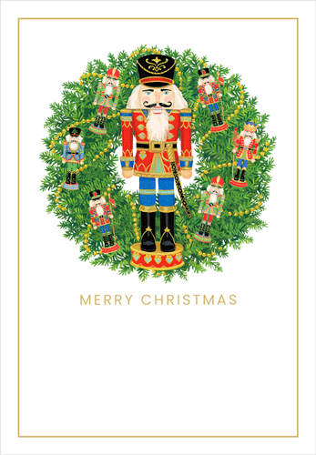 Christmas Card - Nutcracker Wreath Foil