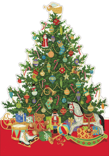 Christmas Card - Christmas Tree And Toys