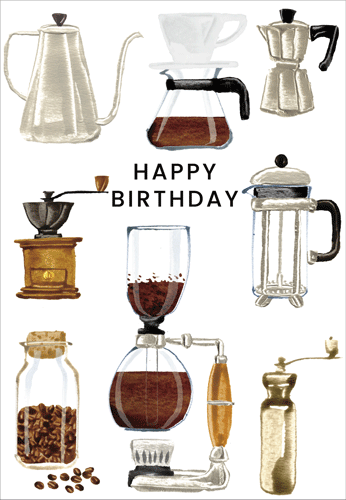 Birthday Card -  Coffee
