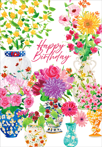 Birthday Card - Bouquet Party