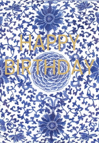Birthday Card -  Indigo Birthday Foil