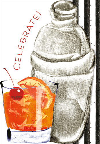 Die-Cut Birthday Card -  Old Fashioned