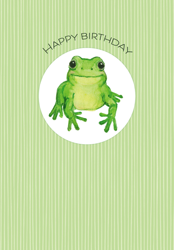 Die-Cut Birthday Card -  Froggy
