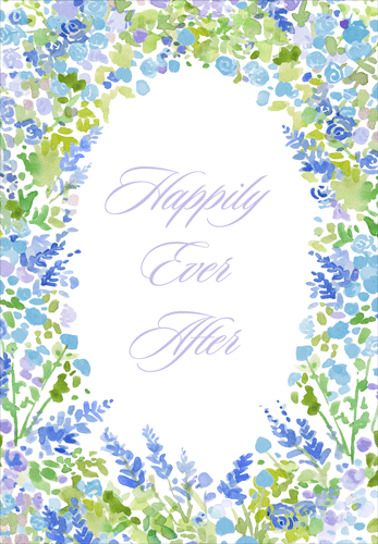 Wedding Shower Card - Delicate Blue Floral