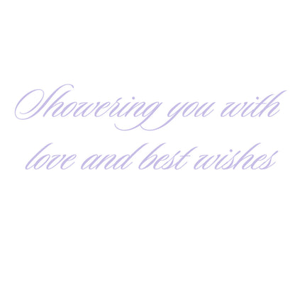 Wedding Shower Card - Delicate Blue Floral