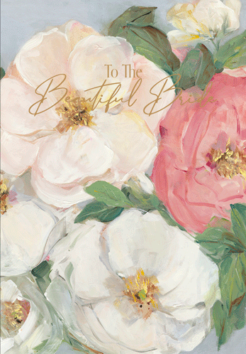 Wedding Shower Card - Pink Impressions Foil