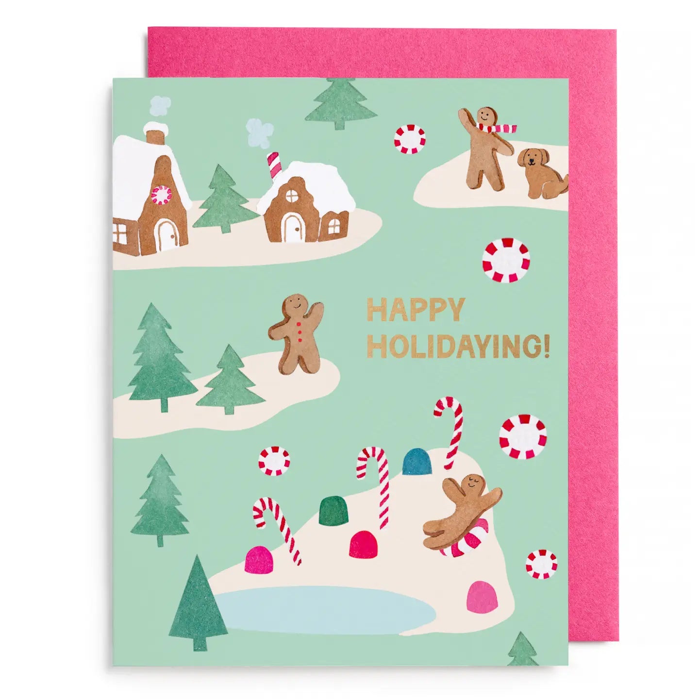 Greeting Card - Gingerbread Village