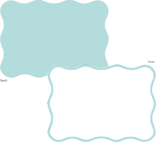 Correspondence Cards - Scallop Border Robin's Egg