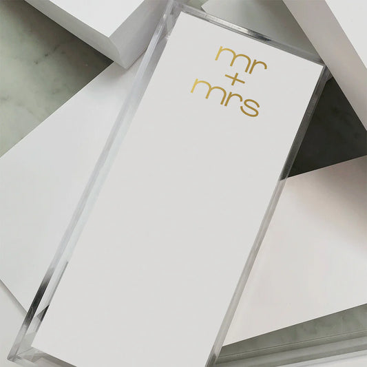 Long Skinny Notepad - Mr + Mrs