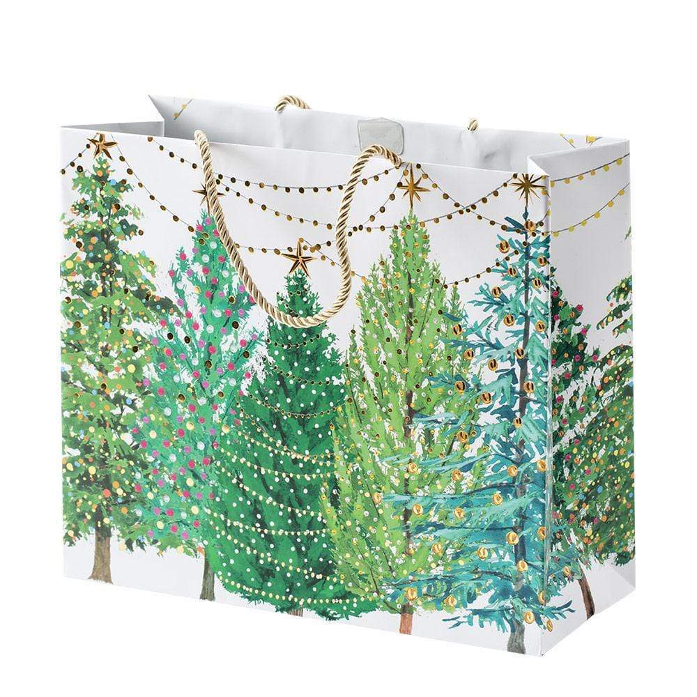 Large Gift Bag - Christmas Trees with Lights