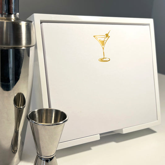 Notepad - Gold Foil Luxe Martini