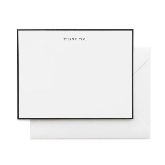 Note Set -  Simple Black Thank You