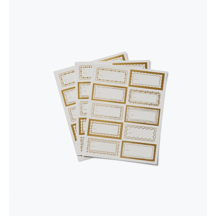 Stickers & Labels Pack of 3 - Gold Floral