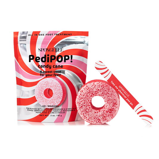 Holiday PediPOP! Buffer & Nail File - Candy Cane